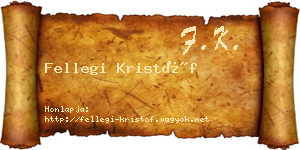 Fellegi Kristóf névjegykártya
